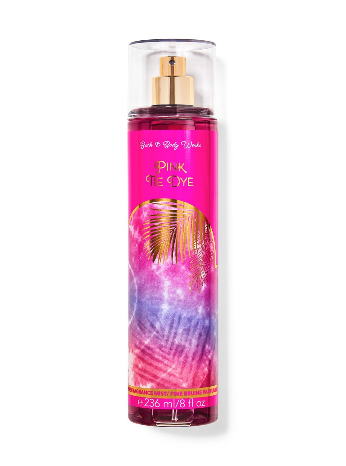 بادی میست زنانه Pink Tie-Dye از برند Bath & Body Works با رایحه سیب خنک و مشک تمیز، حجم ۲۳۶ میلی‌لیتر