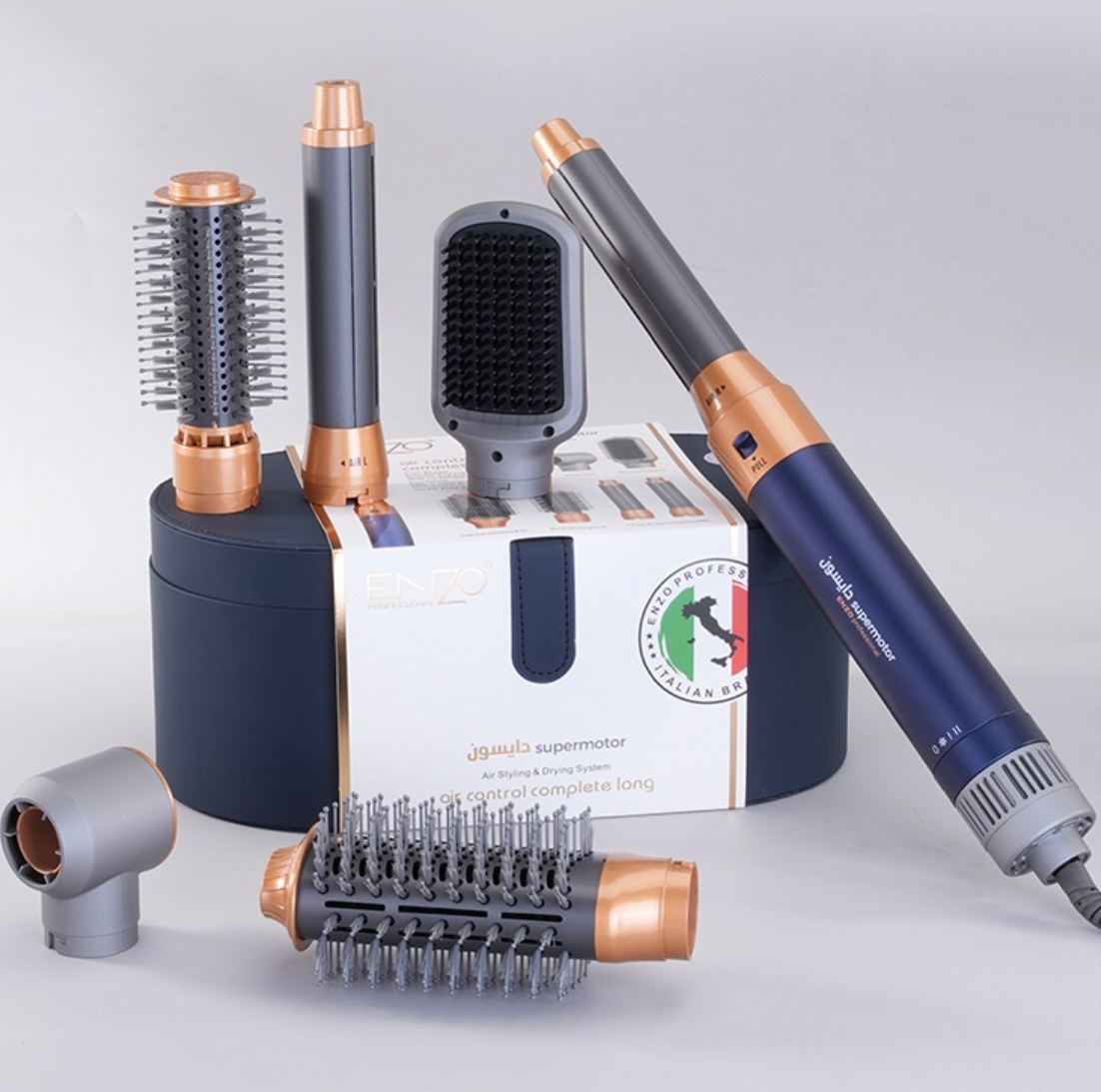 سشوار و حالت‌دهنده ۶ کاره انزو مدل EN-4133 رنگ سورمه‌ای