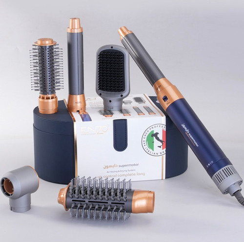 سشوار و حالتدهنده ۶ کاره انزو مدل EN-4133 رنگ سورمهای